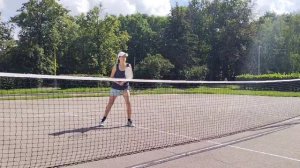 Занятие с Паолой. Игра у сетки.