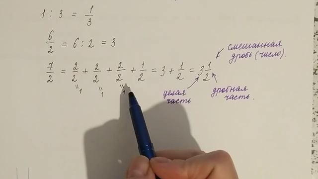 Понятие смешанной дроби