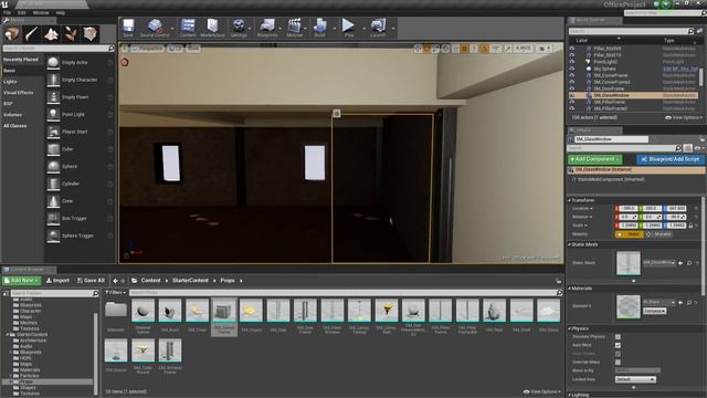 Intro to Level Creation Building the Glass Walls _ 07_ v4.7 Tutorial Series _ Unreal Engine