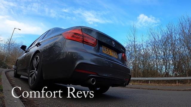 BMW 340i F30 - First Drive with pops and bangs/crackles/burbles/overrun.