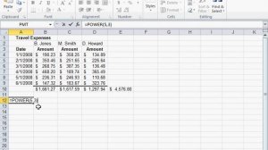 Raise a Number to a Power - Excel 2010