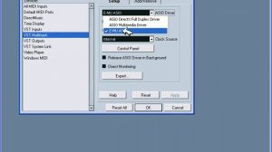 Cubase SX ASIO driver config