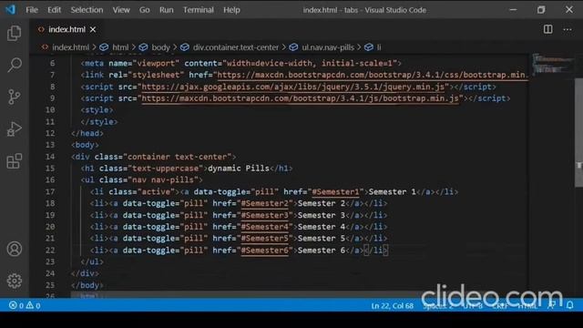 How to Make Tabs using Bootstrap 4, HTML5, and CSS3.