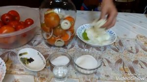 Вкуснейшие помидоры с луком и морковью.