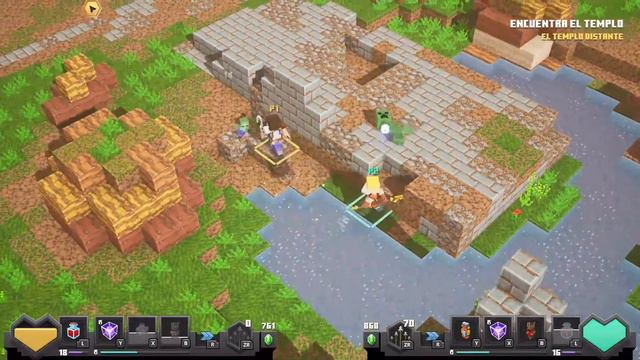 Como pasar Minecraft Dungeon coop Nintendo Switch gameplay español Jugando con Torpedeando. Parte 2 смотреть онлайн