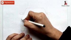 Как нарисовать машину Лада Ваз 2110 (Ehedov Elnur)