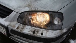 Омыватель фар: пример работы на грязной фаре