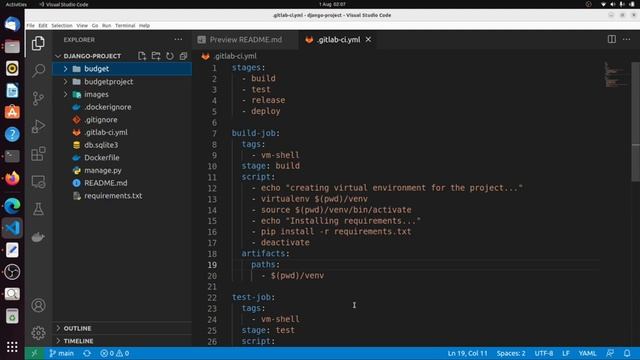 CI CD pipeline  Django  Gitlab  Docker