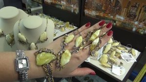 Бомбический Янтарь!Янтарная волна.Украшения из серебра.
