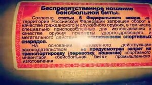 можно ли носить с собой бейсбольную биту?