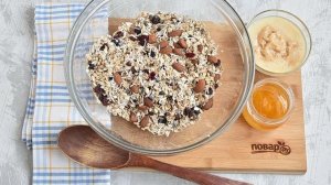 Батончики из овсяных хлопьев и сухофруктов