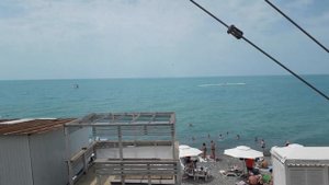 Электричка ЛАСТОЧКА. Туапсе-Сочи. Вид из окна.