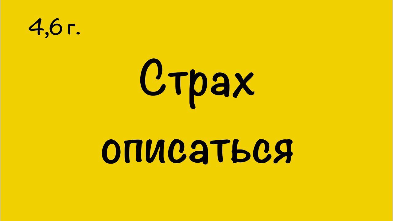 СТРАХ ОПИСАТЬСЯ