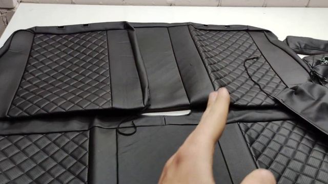 Чехлы на сиденья Renault Duster 2 2021- (Drive, Life) 4 подг Экокожа черная, отстрочка РОМБ смотреть онлайн