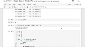 Breast Cancer - using Nested For Loop to randomize test_size and random_state