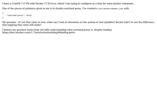 How can I tell that userland-proxy has actually been enabled/disabled? смотреть онлайн