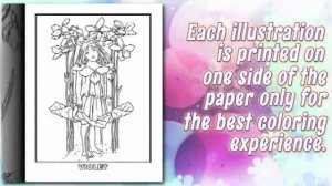 Floral Fairy Coloring Pages of Flowers - Flower Coloring Pages - Flower Coloring Book - Volume 1