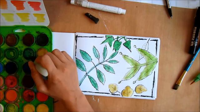 #lovesummerart #3: Watercolor - Foliage смотреть онлайн