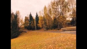 Осень, туман, биатлонный центр, холмы Ханты-Мансийск