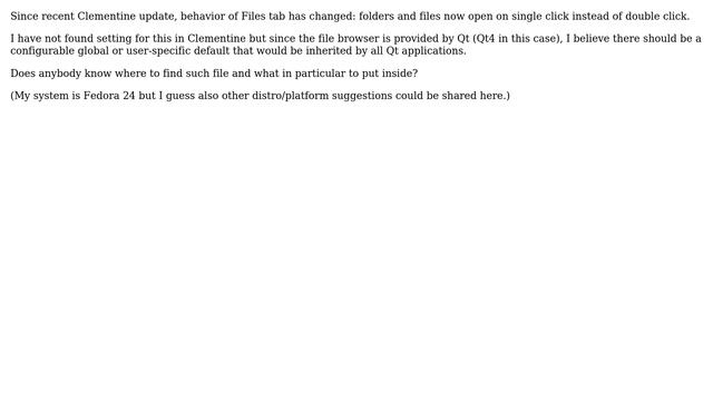 Disable single-click file browser behavior смотреть онлайн
