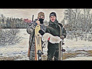 Охота на зайца!!! 17 патронов на одного зайца это рекорд!!!Омская область!! МР27
