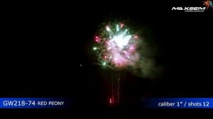 RED PEONY батарея салютов 12 залпов