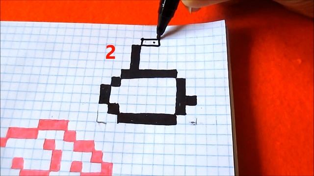 Как нарисовать Мини Пчелку по клеточкам Пиксель 5+ How to Draw Simple Bee Pixel смотреть онлайн