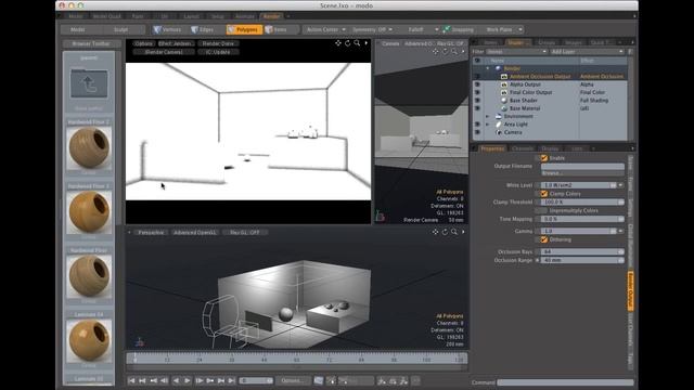Modo: Baking out Ambient Occlusion смотреть онлайн