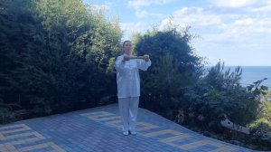 цигун  с палкой бань Даоинь  Яншен Гун с Натальей Прокофьевой