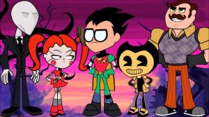 Teen Titans Go! vs. Five Nights at Freddy's and Horror Movie Character Color Swap - SETC