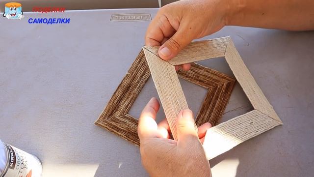 Рамка для фото своими руками из джута и картона. Поделки смотреть онлайн