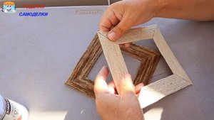 Рамка для фото своими руками из джута и картона. Поделки