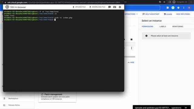 Task - 4 - GCP | Webserver VM | Minimal PHP App | CloudSQL | Cloud Storage Bucket