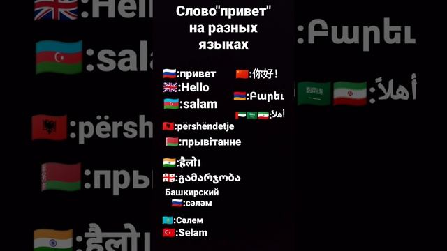 Привет на разных языках часть 1.