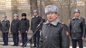 На плацу УП Караганды состоялся гарнизонный развод нарядов полиции и Национальной гвардии
