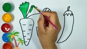 Drawing vegetables for children_Рисование овощей для детей(720P_HD).mp4