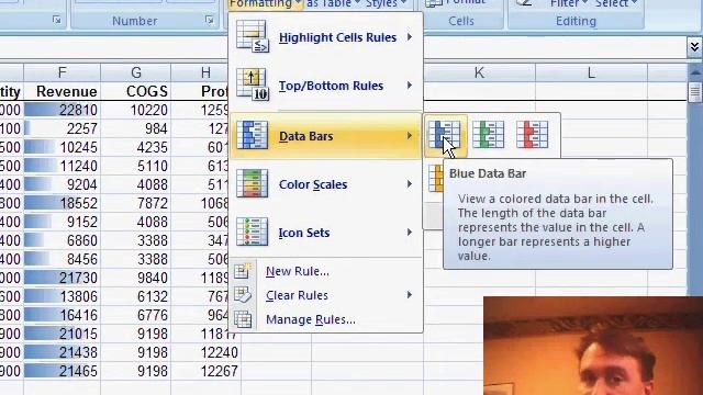 Excel - First Look at Icon Sets, Data Bars, Color Scales in Excel Data Visualization - Episode 396