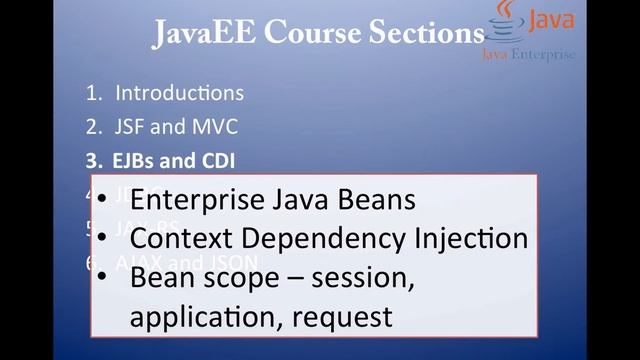 JavaEE Part 3 Enterprise Java Beans and Context Dependency Injection EJB and CDI