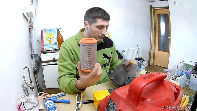 Ремонт пылесоса. Если пылесос стал плохо тянуть. Дешевая альтернатива оригинальному фильтру. смотреть онлайн