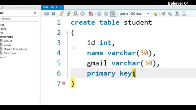 Primary Key in Sql in Telugu | DBMS Tutorial | MySQL