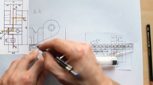 СТУПЕНЧАТЫЕ РАЗРЕЗЫ. Начертить сложный разрез по карточке задания. Инженерная графика. Черчение