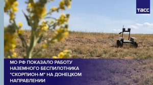 МО РФ показало работу наземного беспилотника "Скорпион-М" на донецком направлении