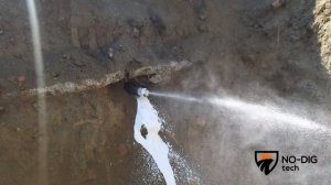 Горизонтально направленное бурение скалы системой ROCKBURSTER от NO-DIG Tools. 120 метров. Ф-160мм.