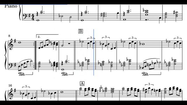 Dream A Little Dream Of Me - Sheet Music for Solo Piano смотреть онлайн
