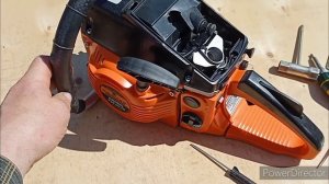 распаковка бензопилы Карвер 45-15.