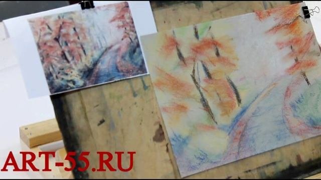 Рисуем пастелью весеннюю аллею