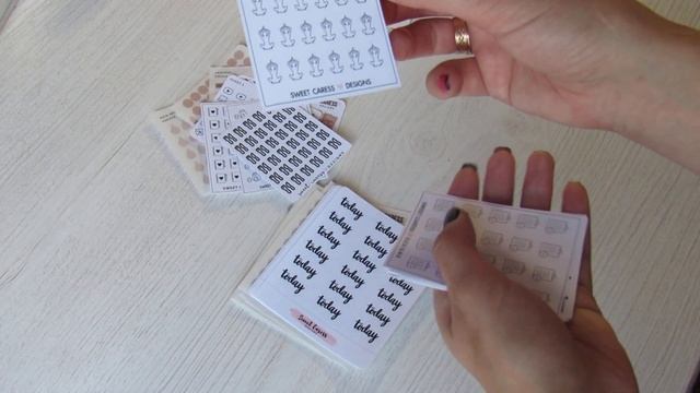 Функциональные стикеры для планирования Sweet Caress Designs. Распаковка и обзор стикеров смотреть онлайн