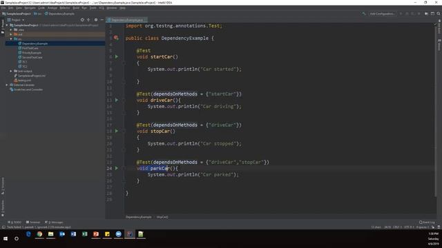 Tutorial 5:TestNG with intelliJ IDE| Dependency Tests in TestNG & AlwaysRun property