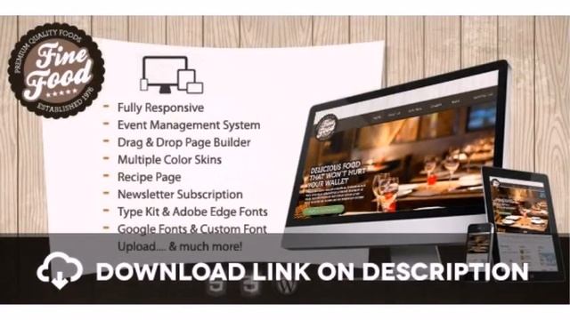 Fine Food - Restaurant Responsive WordPress Theme Free Download смотреть онлайн