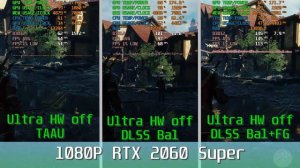 DLSS + FSR Frame Generation Game Test, 2.5 x FPS! RTX 2060 Super 1080P